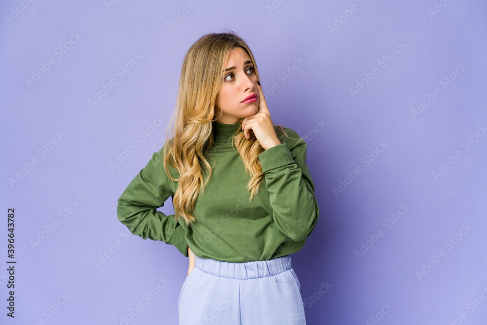 Young caucasian blonde woman crying, unhappy with something, agony and confusion concept. Young caucasian blonde woman crying, unhappy with something, agony and confusion concept.