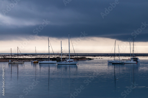 several leasure boats anchored