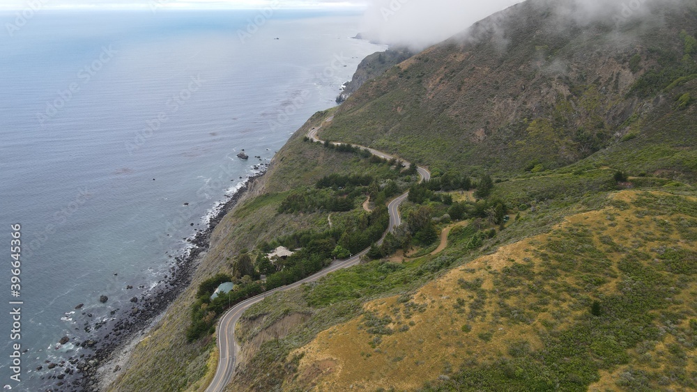 Obraz premium Landscape pacific view Californian route one