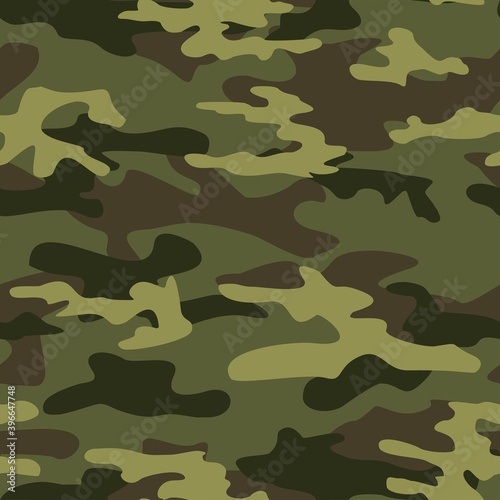 Camouflage seamless pattern texture. Abstract modern vector military camo . Fabric textile print template. Vector illustration.