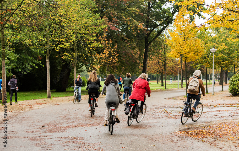 Fototapeta premium Vondelpark in Amsterdam. Vondelpark is the largest city park in Amsterdam