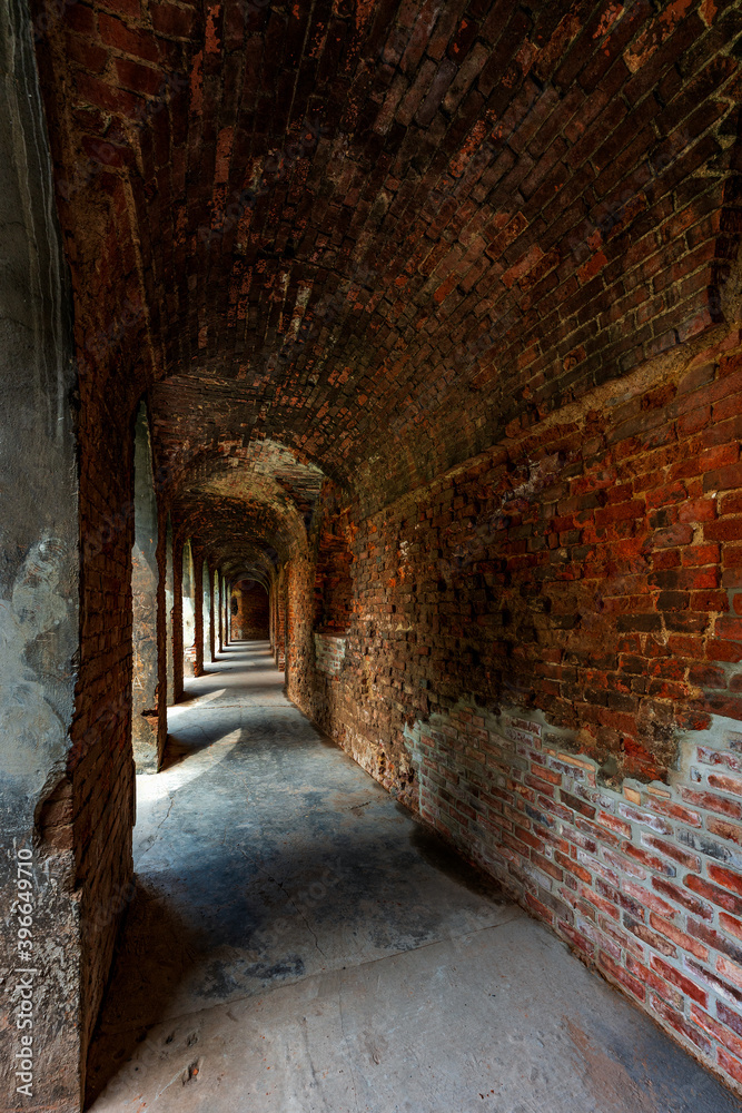 Obraz premium Ruins of the palace in the town of Tworków, Poland.