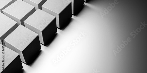 Fototapeta Naklejka Na Ścianę i Meble -  abtract white cubes modern futuristic design 3d render illustration