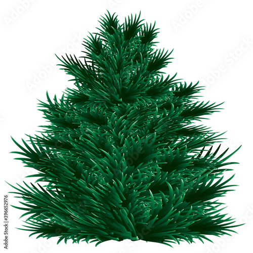 Christmas tree on a white background. Vector illustration