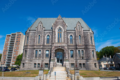 Worcester County Courthouse and Registry of Deeds at 82 Elm Street in downtown Fitchburg, Massachusetts MA, USA.  photo