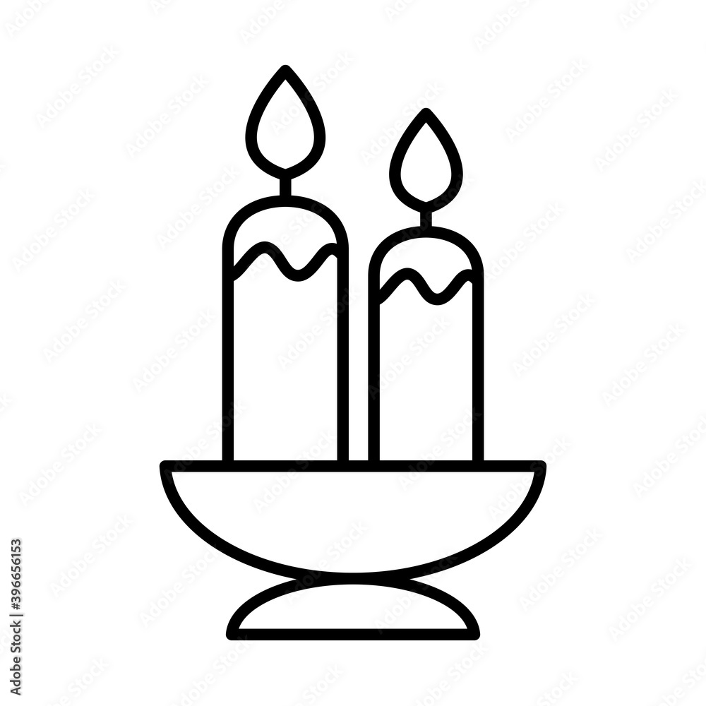 happy merry christmas candle line style icon vector illustration design happy merry christmas candle line style icon vector illustration design