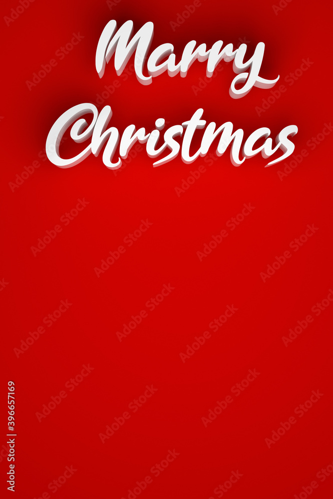 Text Merry Christmas with blank red background Text Merry Christmas with blank red background