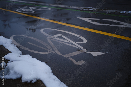 Bike Lane in Winter