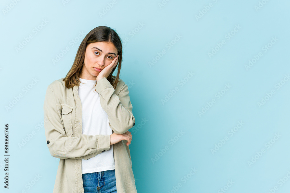 Young caucasian woman who is bored, fatigued and need a relax day. Young caucasian woman who is bored, fatigued and need a relax day.
