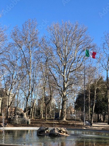 fountain in the parco Della Montagnola photo