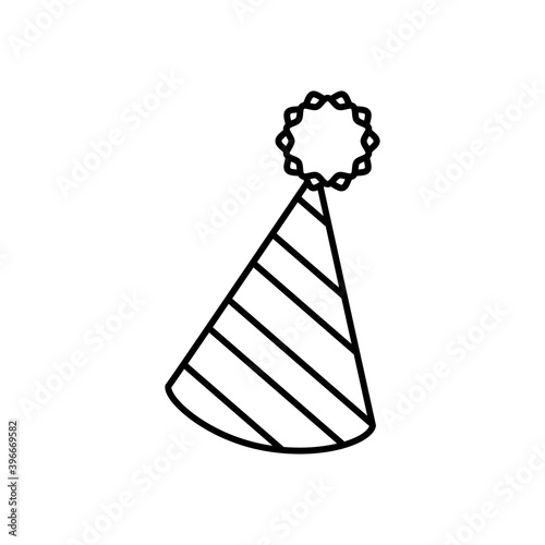 party hat cone line style icon © Jemastock