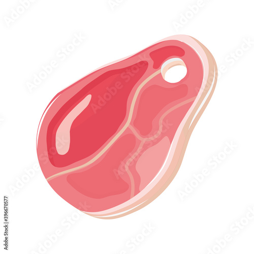 delicious sirloin meat fresh cut icon vector illustration design