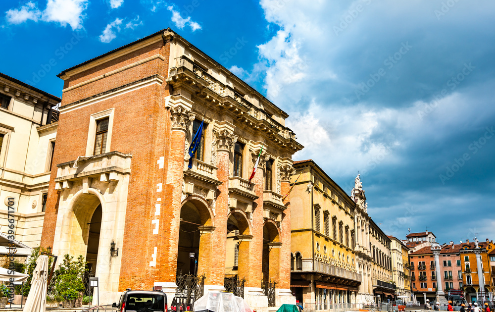 Palazzo del Capitaniato in Vicenza. UNESCO world heritage in Italy