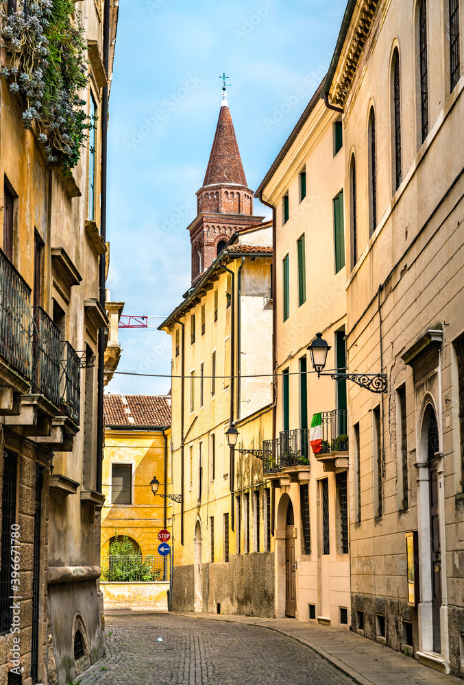 Fototapeta Architektura starego miasta Vicenzy. Światowe dziedzictwo UNESCO we Włoszech