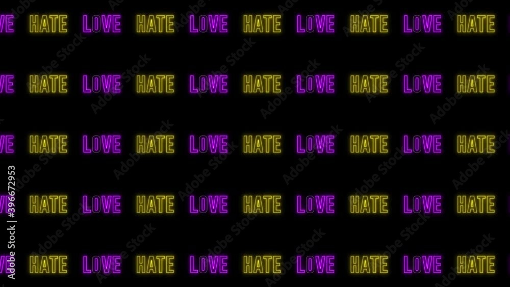 Neon text of Neon text of
