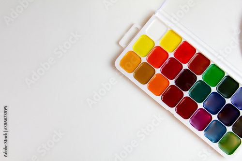 watercolors on a white background