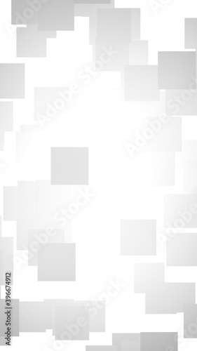 White abstract background. Misty backdrop with grey squares. 3D illustration