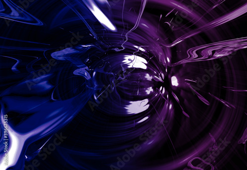 Obraz na plátně abstracta, azul, alumbrado, remolino, empapelar, ilustración, liquido, olas, esp