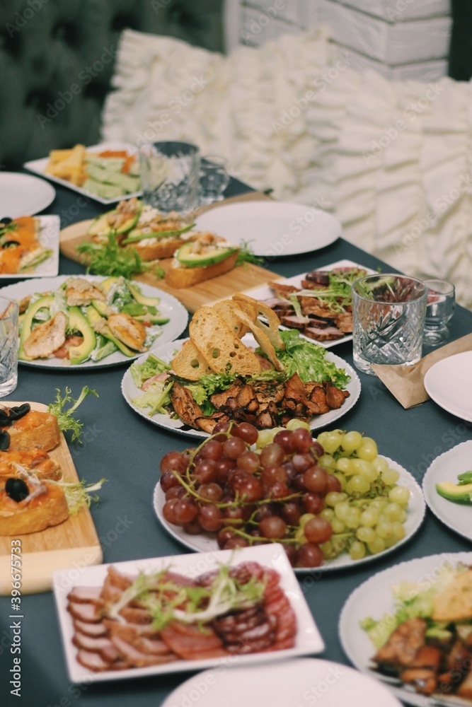 table with food