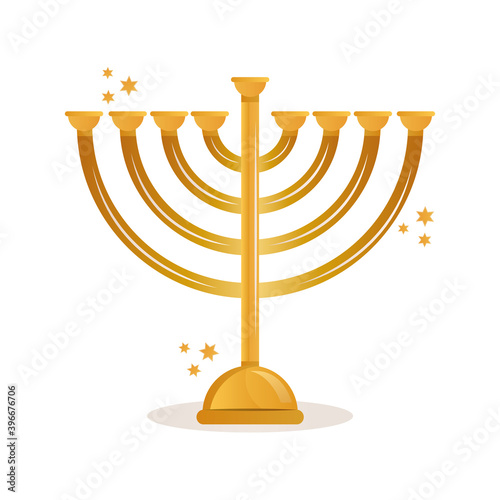 golden chandelier decorative isolated icon vector illustration design