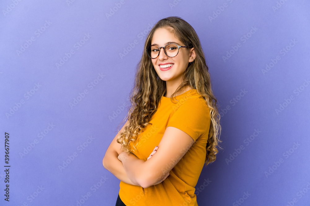 Young caucasian cute woman happy, smiling and cheerful.