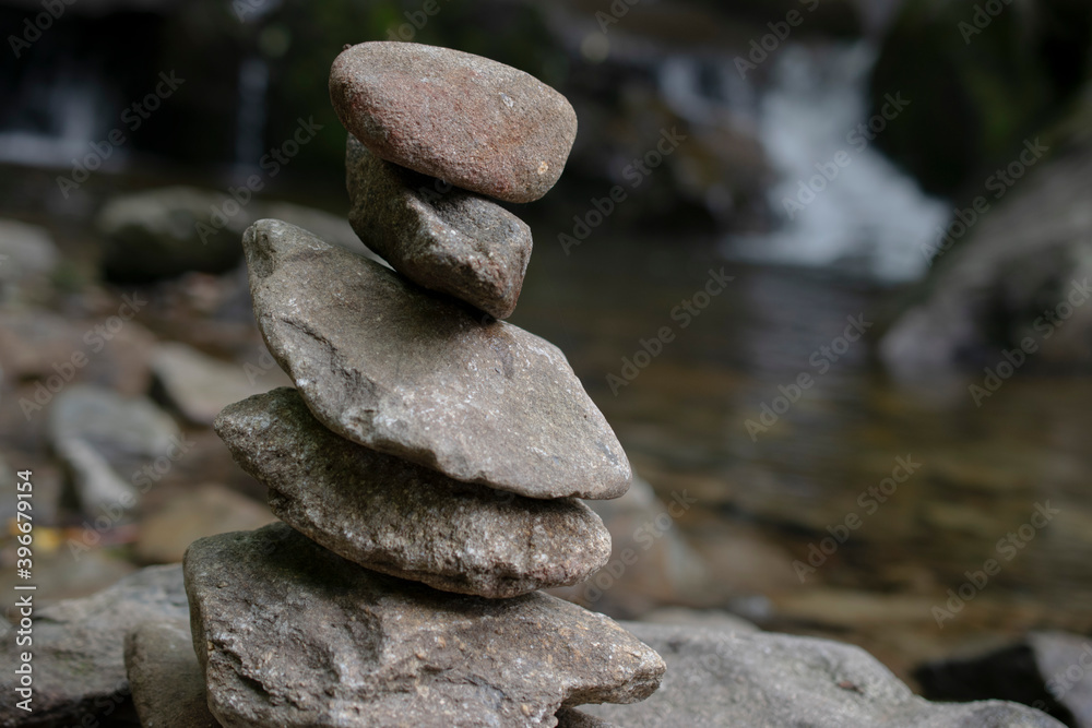 meditation rocks with a waterfall background meditation rocks with a waterfall background