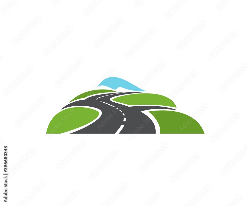 Fotografia Speed highway, roads intersection icon