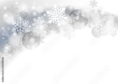 雪の結晶 クリスマスの背景 グレー