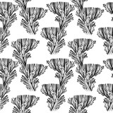 Linear elegant branches of tree or coral seamless pattern.