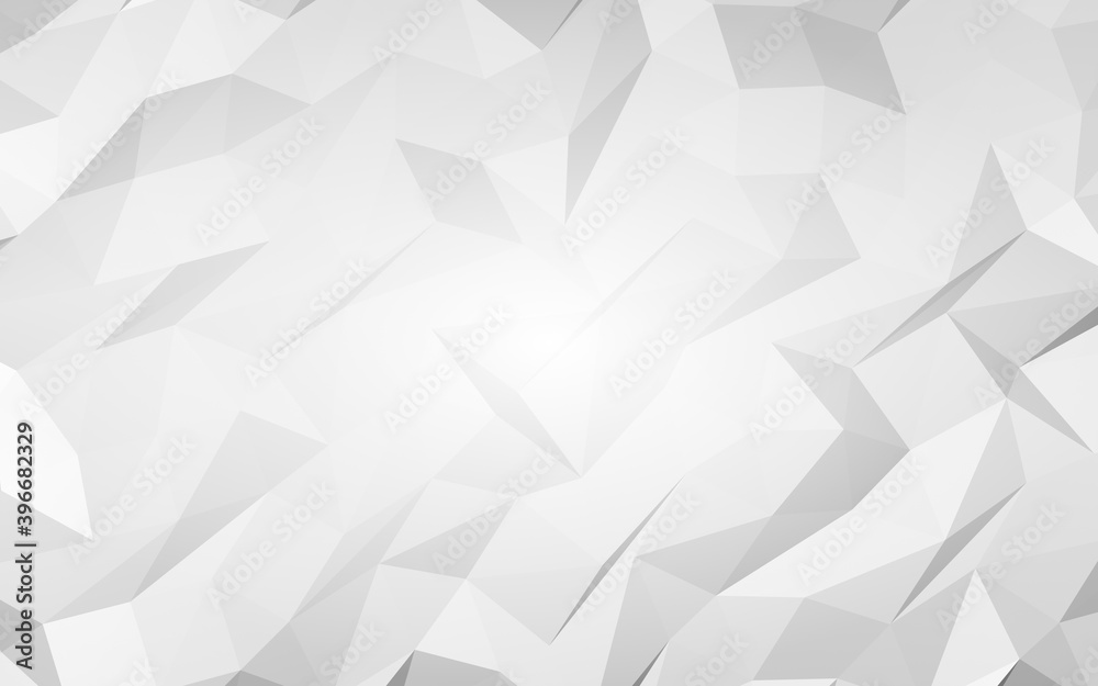 White abstract background. Lowpoly backdrop. Crumpled paper. 3D illustration White abstract background. Lowpoly backdrop. Crumpled paper. 3D illustration