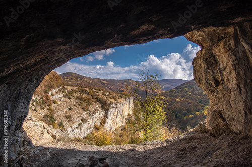View from Cow's grotto in the Great Canyon of Crimea