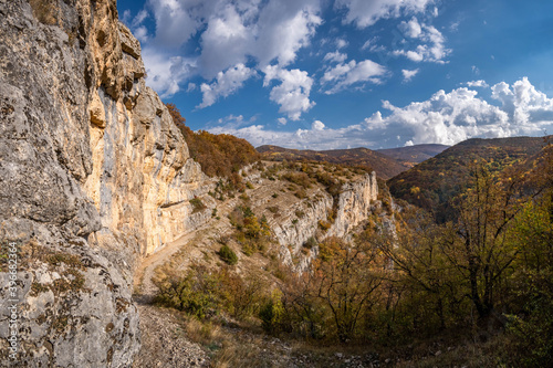 The trail to the Cow's grotto in the Great Canyon of Crimea