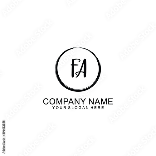 Initial FA Handwriting, Wedding Monogram Logo Design, Modern Minimalistic and Floral templates for Invitation cards