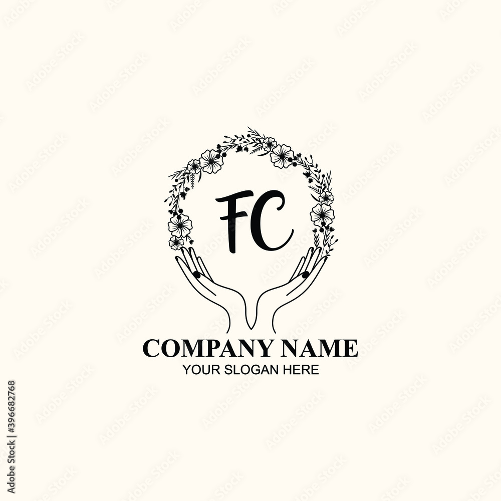 Initial FC Handwriting, Wedding Monogram Logo Design, Modern Minimalistic and Floral templates for Invitation cards Initial FC Handwriting, Wedding Monogram Logo Design, Modern Minimalistic and Floral templates for Invitation cards