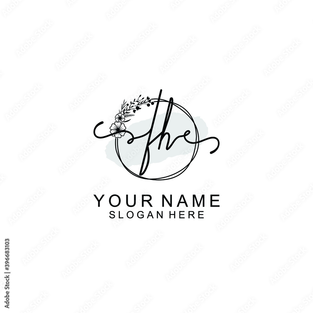 Initial FH Handwriting, Wedding Monogram Logo Design, Modern Minimalistic and Floral templates for Invitation cards Initial FH Handwriting, Wedding Monogram Logo Design, Modern Minimalistic and Floral templates for Invitation cards