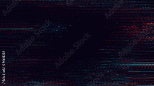 Black glitch effect digital noise texture background