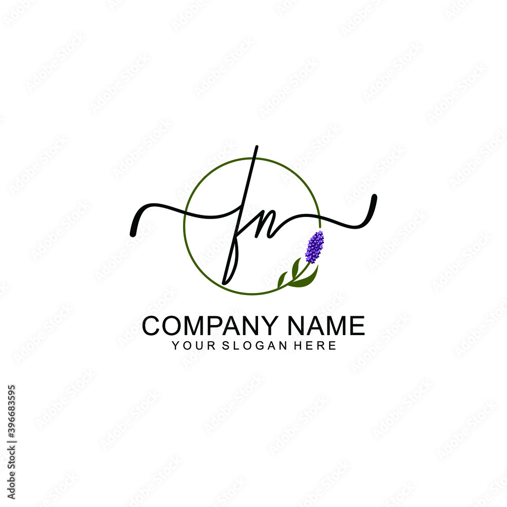 Initial FN Handwriting, Wedding Monogram Logo Design, Modern Minimalistic and Floral templates for Invitation cards Initial FN Handwriting, Wedding Monogram Logo Design, Modern Minimalistic and Floral templates for Invitation cards