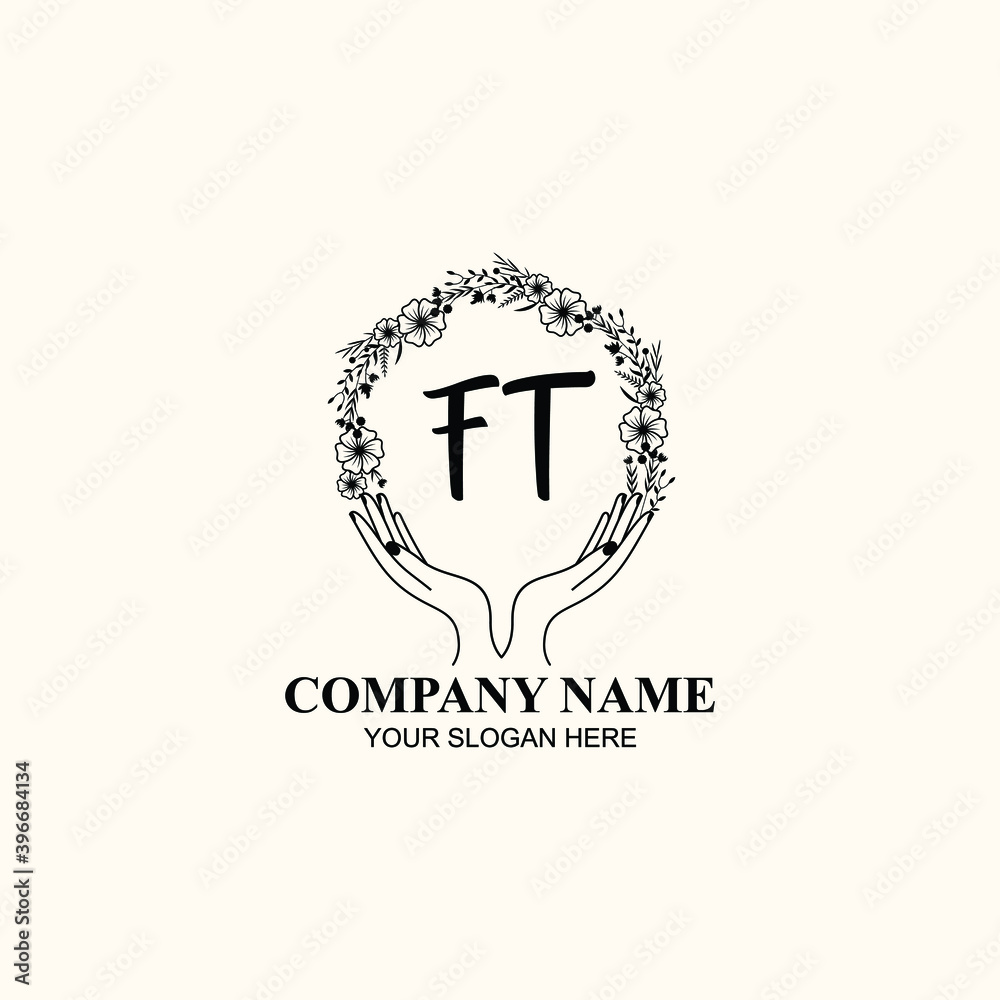 Initial FT Handwriting, Wedding Monogram Logo Design, Modern Minimalistic and Floral templates for Invitation cards Initial FT Handwriting, Wedding Monogram Logo Design, Modern Minimalistic and Floral templates for Invitation cards