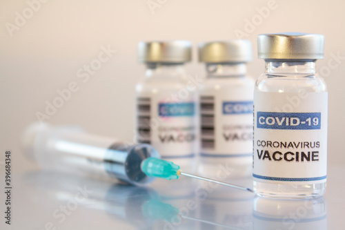 Laboratory Injection Vial of Covid-19 coronavirus vaccine
