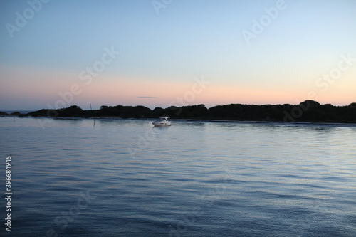 sail boat in the sunlight