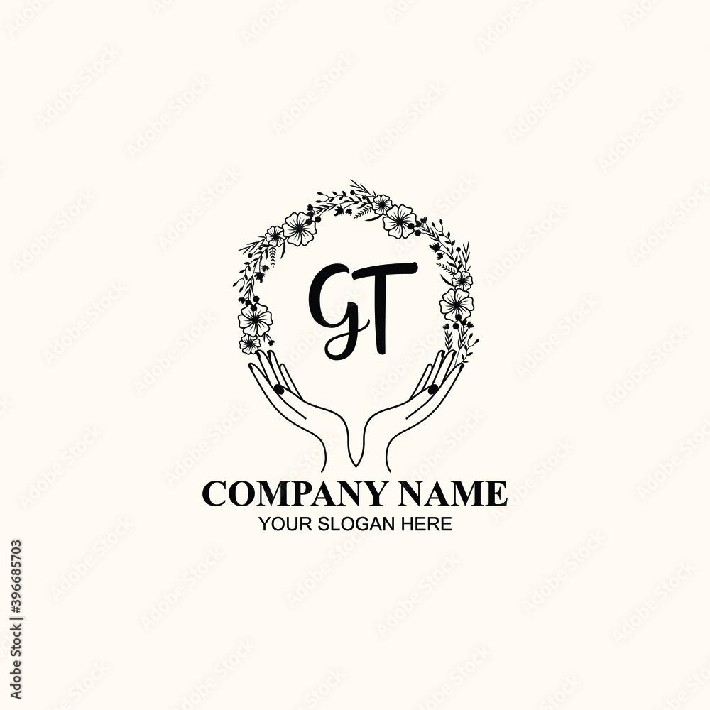 Initial GT Handwriting, Wedding Monogram Logo Design, Modern Minimalistic and Floral templates for Invitation cards Initial GT Handwriting, Wedding Monogram Logo Design, Modern Minimalistic and Floral templates for Invitation cards