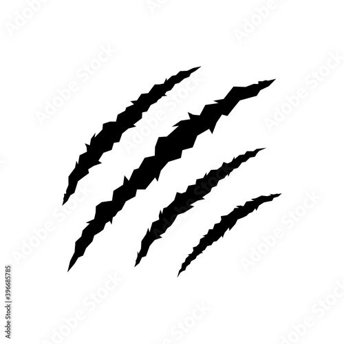 Claws scratches of animal. vector icon Illustration. monster tear Claws scratches