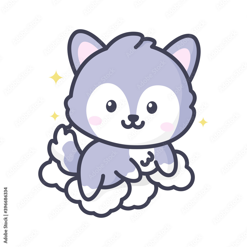 kawaii cute fox mascot icon, fox mascot logo, vector graphic illustration kawaii cute fox mascot icon, fox mascot logo, vector graphic illustration