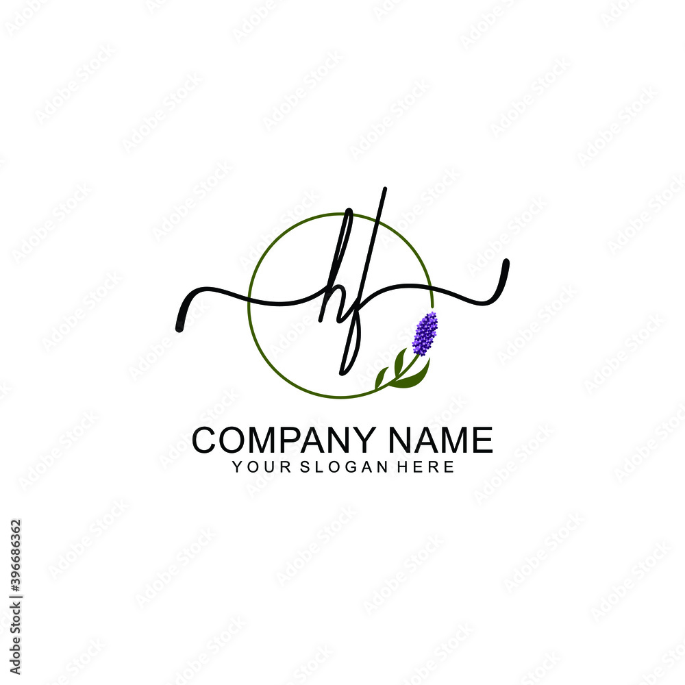 Initial HF Handwriting, Wedding Monogram Logo Design, Modern Minimalistic and Floral templates for Invitation cards Initial HF Handwriting, Wedding Monogram Logo Design, Modern Minimalistic and Floral templates for Invitation cards