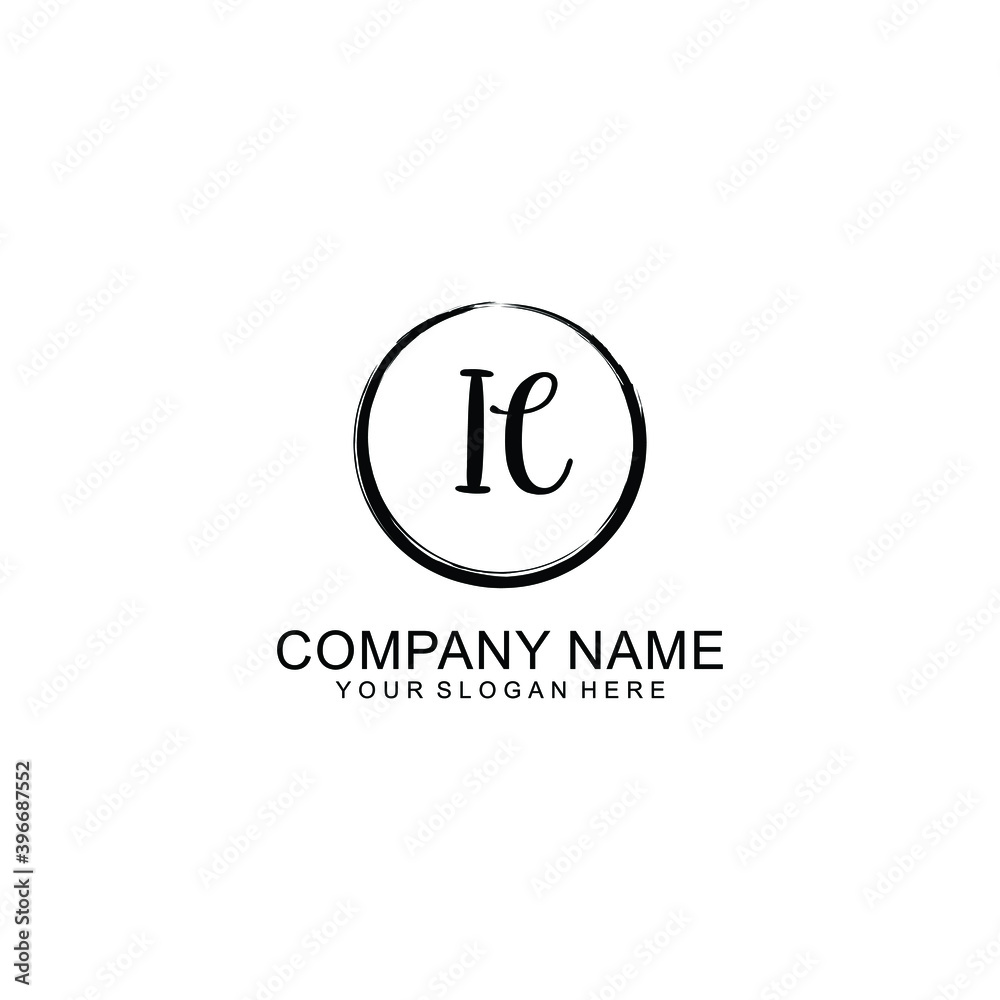 Initial IC Handwriting, Wedding Monogram Logo Design, Modern Minimalistic and Floral templates for Invitation cards Initial IC Handwriting, Wedding Monogram Logo Design, Modern Minimalistic and Floral templates for Invitation cards