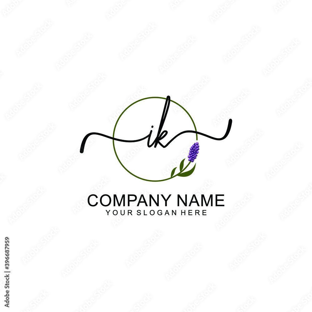 Initial IK Handwriting, Wedding Monogram Logo Design, Modern Minimalistic and Floral templates for Invitation cards Initial IK Handwriting, Wedding Monogram Logo Design, Modern Minimalistic and Floral templates for Invitation cards