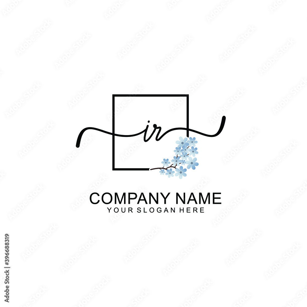Initial IR Handwriting, Wedding Monogram Logo Design, Modern Minimalistic and Floral templates for Invitation cards Initial IR Handwriting, Wedding Monogram Logo Design, Modern Minimalistic and Floral templates for Invitation cards
