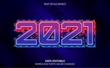 Editable text effect, Happy New Year With Abstract Background