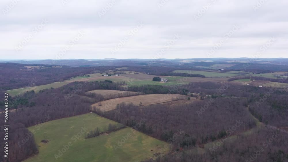 Patches of forest and fields making Pennsylvanian landscape look like plaid blanket Patches of forest and fields making Pennsylvanian landscape look like plaid blanket