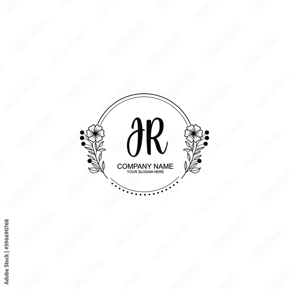 Initial JR Handwriting, Wedding Monogram Logo Design, Modern Minimalistic and Floral templates for Invitation cards Initial JR Handwriting, Wedding Monogram Logo Design, Modern Minimalistic and Floral templates for Invitation cards